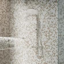 Мозаика стеклянная KREAFORTA бежевая 300x300x4 мм