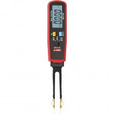 Предназначен для широкого спектра измерений и диагностики. Используется в электронике, электротехнике и многих других областях. Прибор измеряет постоянное напряжение до 36 В. Оснащен специальным режимом измерения напряжения батареи до 10 мА. Мультиметр обладает широким диапазоном функций, включая проверку полярности и целостности диодов, измерение сопротивления и емкости (до 100 мкФ). Ручка устройства может поворачиваться на 180 градусов, что удобно для считывания показаний и измерения диодов/светодиодов. Дисплей в 6000 отсчетов наиболее точно передает полученные данные.
