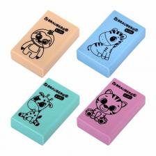 ластик BRAUBERG Kids Школьный 26х17х7мм прямоугольный пастельный в асс-те