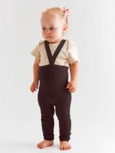 Лосины детские с лямками MINAKU, рост 68-74 см, коричневые
