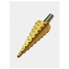 Сверло ступенчатое 4-20 мм; шаг 2 мм Vertextools из стали Р6М5