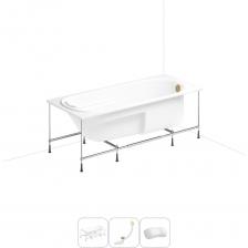 СОВЕРШЕНСТВО И ПРАКТИЧНОСТЬ В КАЖДОЙ ДЕТАЛИ Прямоугольная акриловая ванна Bristol производится в размерах 150, 160, 170 см по длине и имеет увеличенную ширину – 75 см, что позволяет комфортно принимать ванну или душ людям разного телосложения. Небольшой подголовник с плавными линиями и анатомически выверенный наклон ванны в изголовье поддерживают спину во время принятия водных процедур в естественном и удобном положении, а специально для рук созданы симметричные эргономичные площадки. Широкий закругленный бортик по периметру купели позволяет с легкостью разместить часто используемые предметы гигиены. АКРИЛОВОЕ СТЕКЛО И ЭКОЛОГИЧЕСКИ ЧИСТЫЕ МАТЕРИАЛЫ Технология изготовления акриловых ванн Lavinia Boho основана на использовании высокопрочного 4 мм цельного листа полиметилметакрилата (ПММА), который изготавливают на абсолютно ровной зеркальной поверхности и нагревают до температуры 170 °С. Далее эластичный лист помещают в вакуум-формовочное оборудование и под большим давлением заполняют матрицу будущей ванны: без образования пузырьков, пустот, искривлений или трещин. Для придания ударной вязкости и максимальной прочности конструкции по всему основанию купели закладывается усиленная плита ДСтП, а внешняя сторона ванны покрывается смесью полимера с отвердителем и ровингом. После отверждения при температуре 80-90 °С в ванне высверливают отверстия для слива-перелива. Каждое изделие проходит многоступенчатую проверку качества на геометрию и надежность. ВИДИМЫЕ ПРЕИМУЩЕСТВА ВАНН ИЗ 100% ЛИТЬЕВОГО АКРИЛА Ванны изготовлены из однородного литьевого акрила и не подвержены истиранию, выцветанию и воздействию ультрафиолета, что позволяет сохранять равномерный глянцевый блеск на протяжении всего срока службы. Потрясающая гладкая поверхность с прочными стенками демонстрирует высокую стойкость к царапинам, жесткой воде и не боится чистящих химических средств. Благодаря отсутствию швов за изделием легко ухаживать: поверхность достаточно протереть влажной тканью с мягким моющим средством, затем смыть теплой водой. При наполнении ванны горячей водой она отлично сохраняет форму и не деформируется, стабильно выдерживает нагрузку до 500 кг. ПРОЧНЫЙ КАРКАС ИЗ СТАЛИ Ванна монтируется на усиленный стальной каркас с повышенной стойкостью к коррозии и повреждениям. Для максимальной устойчивости чаша стабилизируется креплениями к стене. Конструкция надежно фиксирует ванну и равномерно распределяет динамическую нагрузку до 500 кг. Регулировка опор по высоте нивелирует незначительные перепады уровня пола на различных поверхностях. КОМПАКТНЫЙ СИФОН С ПОВЫШЕННОЙ ФУНКЦИОНАЛЬНОСТЬЮ Автоматический слив-перелив Useful Extras от Wellsee с донным клапаном click-clack и съемной накладкой на перелив изготовлен из полипропилена повышенной прочности и высокой термической устойчивости. Накладка на перелив и крышка донного клапана выполнены из латуни и не подвержены коррозии. Благодаря системе click-clack управлять наполнением ванны или оттоком воды просто и удобно: всего лишь одно нажатие на крышку донного клапана рукой или ногой. Внутренние стенки конструкции с антибактериальным покрытием Protect’IN устойчивы к оседанию водопроводных примесей, что снижает вероятность образования засоров. Самоочищающаяся форма и изгибы сифона-автомата препятствуют скоплению грязи внутри обвязки и поддерживают высокую пропускную способность — 50 л/мин. Функция верхней очистки позволяет с легкостью устранять возможные засоры, а усовершенствованный плоский гидрозатвор служит барьером для неприятных канализационных газов и занимает минимум места под ванной. ПОДГОЛОВНИК НА САМОКЛЕЯЩЕЙСЯ ЛЕНТЕ Гелевый подголовник на ванну от Wellsee — функциональное дополнение для любителей глубокой релаксации. Благодаря волнообразной форме и высокой эластичности подушка мгновенно адаптируется к изгибам тела, равномерно распределяет нагрузку в шейно-воротниковой зоне и создает идеальные условия для отдыха. Подголовник из вспененного полиуретана с гелевой структурой гипоаллергенен и безопасен для здоровья человека. Поверхность изделия не впитывает влагу и запахи, что гарантирует высокий уровень гигиены и и