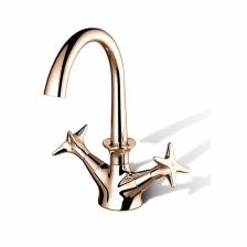 Stella 130 Смеситель для раковины на 1 отверстие 3217, с донным клапаном, цвет: Rose gold