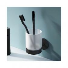 Стеклянный стакан AM.PM X-Joy A85A34322 с настенным держателем, круглый, черный