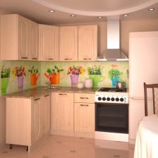 Кухонный гарнитур «Премьера 14», левый, 1200x1400 мм, цвет акация