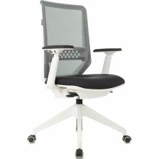Компьютерное кресло Бюрократ MC-W611NL/DG/417G, белый пластик, сетка/ткань, цвет серый
