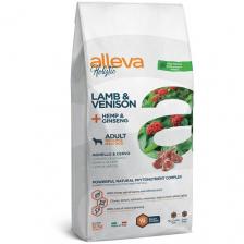 ALLEVA HOLISTIC ADULT DOG MEDIUM/MAXI LAMB & VENISON беззерновой для взрослых собак средних и крупных пород с ягненком, олениной, коноплей и женьшенем (12 кг)