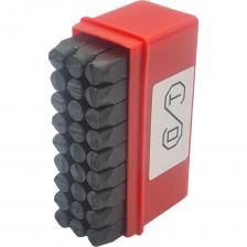 Клеймо буквенное латиница № 8 (комплект 27 шт.) (ОТ) представляет собой набор из 27-ми стальных стержней с выгравированным изображением букв алфавита. Используется для нанесения оттисков на различные поверхности. Нанесение осуществляется ударным способом.