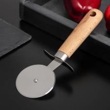 Нож для пиццы и теста Доляна «Древо», 20.5 см, бежевый