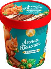 Мороженое пломбир Лесная Белочка ванильный с шоколадной глазурью с добавлением арахиса и фундука 12% 280г