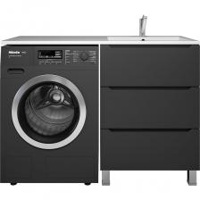 Тумба под раковину для установки со стиральной машиной Uperwood Tanos с выдвижными ящиками представляет собой функциональное, надежное и практичное решение, которое отлично впишется в любой современный дизайн ванной комнаты.Элегантный минималистичный дизайн тумбы дополняет ее безупречная матовая поверхность.Фасад и боковые стенки изделия, выполненные из МДФ, покрыты эмалью Hesse (производство Германия). Толщина МДФ 16 мм.Выдвижные ящики изготовлены из влагостойкой ЛДСП. Ящики оснащены доводчиками. Вся фурнитура и доводчики Hettich, производство Германия.Размерный ряд тумб под раковину Tanos представлен моделями 60 см.Для тумб Tanos подходит раковина Uperwood Cosmos или раковина Uperwood Bruks шириной 120 см. Под "крыло" раковины устанавливается стиральная машина.Тумба поставляется в собранном виде, в комплект входит крепеж для подвесного монтажа.