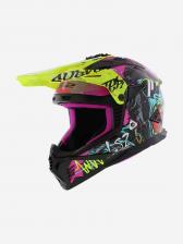 Мотошлем LS2 MX708 FAST II GORILLA (фиолетово-желтый глянцевый, Gloss Purple H-V Yellow), Фиолетовый