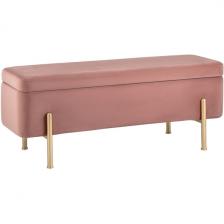 Банкетка Stool Group Болейн с ящиком велюр розовый УТ000035335
