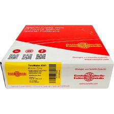 Самозащитная порошковая сварочная проволока Castolin TeroMatec 8341 предназначена для сварки без использования защитного газа, обладает стабильной сварочной дугой с низким коэффициентом разбрызгивания, обеспечивает мелкокапельный перенос металла. Металл шва не склонен к растрескиванию. Смесь рутилового и основного (фторидного) флюса позволяет получить шлаковое покрытие одновременно с быстрым и медленным застыванием. Сварку можно проводить на высокой скорости с минимальным тепловложением, без риска получения «непроваров». Проволока рекомендуется для универсальной сварки нелегированных и низколегированных сталей, а также оцинкованных деталей толщиной до 5мм.ТЕХНИЧЕСКИЕ ДАННЫЕEN ISO 17632-A T 42 Z W NO 1 / 17633-B T49 TG 1 N S AWS A5.20 E71T-GSПримерный состав наплавленного металла, %: 0,3С – 0,5Si – 0,6Mn – 1,6Al – ост. FeМЕХАНИЧЕСКИЕ ХАРАКТЕРИСТИКИ наплавленного металла без обработки мин. значения** при t = 20 CПредел прочности 550 МПаПРИМЕНЕНИЕ Для сварки соединений нелегированных и низколегированных сталей: S 185; S 235; S 275; S 355 L 210; L 240; L 290; L 360 Р 235 T1; Р 235 T2 Р 275 T1; Р 275 T2 Р 235 GH; Р 265 GH; Р 295 GH; Р 355 GH ГОСТ: Ст3-Ст6, 18Г2С, 20Л 12К, 15ГФ Стальные конструкции, машиностроение, автомобилестроение, производство трубопроводов, оборудования и резервуаров.Рекомендуется использовать сварочные аппараты, обладающие функцией изменения полярности сварочного тока.Положения шва: РА, РВ, РС, РЕ, РF, РG Род тока: = (-) прямая полярность