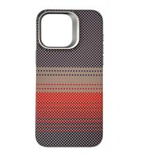 Чехол-накладка Keephone Seanova Magsafe для Apple iPhone 16 Pro пластиковый сине-розовый узор