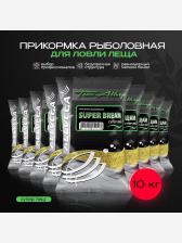 Прикормка рыболовная Team Allvega супер лещ 10 штук по 1кг, Коричневый