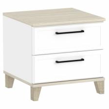 Тумба прикроватная Aurelio 41, 450x455x443 мм, цвет белый/блеквуд сатиновый