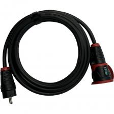 Внимание! Удлинитель поставляется с розеткой в черном и черно-красном цветах, без возможности выбора. Силовой удлинитель iTOK с заземлением серии iCONNECT PRO ПВС 3x1,5 мм 1 гнездо IP54 ГОСТ 5 м i-CONNECT-PRO-SU-PVS-315-1-54-5 предназначен для подключения различных электрических приборов, электроинструментов и устройств на напряжение до 250 В и мощностью до 3500 Вт. Область применения: строительные площадки, на производстве различных промышленных предприятий, на дачных участках, квартирах, загородных домах, автосервисах, объектах социальной и транспортной инфраструктуры. Высокая степень защиты iP54 позволяет использовать силовой удлинитель iTOK на улице и в помещениях с влажной средой. Температура эксплуатации от -25 до +40 С. Силовой удлинитель с заземлением iTOK серии iCONNECT PRO производится с применением передовых технологий производства электротехнической продукции самых высоких стандартов качества в строгом соответствии с ГОСТ IEC 60884-1. Вилка (стандарт Shuko) и розетка с защитной крышкой выполнены в твердом резиновом исполнении, что обеспечивает высокую ударопрочность и возможность применения при минусовых температурах. Перед началом эксплуатации, во избежание перегрева кабеля, удлинитель необходимо полностью размотать.