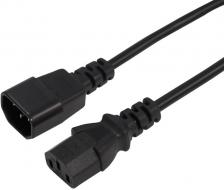 Кабель питания REXANT Шнур питания C13-С14 проводник.:3x1мм2 1.8м черный [04-2728]