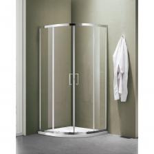 Душевое ограждение серии Lea (R-радиусное): выполнено из 5-ти миллиметрового закаленного, безопасного стекла с подвижными дверками. Система двойного профиля позволяет делать регулировку ограждения, универсальность право- и левосторонней установки. Дверные ручки выполнены из качественных материалов. Обладают важными качествами: удобством в использовании, элегантностью и долговечностью. Алюминиевый профиль обладает высокими антикоррозийными свойствами. Глянцевая хромированная поверхность профиля придает ограждениям привлекательный и современный внешний вид. Двойные ролики обеспечивают тихое и плавное открывание двери. Нижние ролики с механизмом отстёгивания обеспечивают легкий доступ к стеклу и профилям для очистки. Металлические элементы конструкции изготовлены из антикоррозионного сплава; стыковые элементы стеклянного ограждения снабжены влагостойкими силиконовыми уплотнителями; магнитное закрывание обеспечивает герметичное прилегание дверей; имеют уникальную быструю систему установки; идеальное соединение алюминиевых профилей; имеют доступные запасные запчасти для сборки. Габариты с диапазоном регулировок - 1000 (980-1000)/1000 (980-1000) мм.