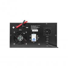 Инвертор - мощный преобразователь постоянного напряжения 12 Вольт от различных аккумуляторов, в переменное напряжение 220 Вольт. В отличие от источников бесперебойного питания, инвертор обеспечивает значительно большее время автономной работы при меньшей или сравнимой стоимости.  Инвертор значительно дешевле мини-электростанции, миниатюрен и лёгок. Совместно с одним или несколькими аккумуляторами преобразователь напряжения (инвертор) может работать как автономный источник бесперебойного питания для дома, котельной, пожарных и охранных систем. Если есть сетевое напряжение 220 Вольт, инвертор просто пропускает его "сквозь" себя и, при необходимости, подзаряжает аккумуляторы. Если напряжение в сети исчезло, инвертор мгновенно начинает генерировать переменное напряжение 220 Вольт от аккумуляторов. Время автономной работы преобразователя напряжения зависит от мощности нагрузки и ёмкости аккумуляторов. При появлении сетевого напряжения инвертор автоматически переключится в исходное состояние ожидания и подзарядит аккумуляторы. Источники бесперебойного питания чаще всего рассчитаны на кратковременное резервирование, особенно компактные модели со встроенными аккумуляторами. Для того чтоб оборудование проработало дольше, как правило необходимы более емкие аккумуляторы, которые имеются в ИБП с мощным преобразователем синусоидальным выходным напряжением, и разумеется, высокой ценой. Если вам требуется подключить нагрузку не более 2 кВА, необходимое время резервирования не 5-10 минут, а несколько часов, то идеальным недорогим решением будет инвертор с функцией зарядного устройства. Инвертор серии SH предназначен для работы как вне электрических сетей с системой аккумуляторных батарей, так и с городской сетью. Инвертор может работать не только с бытовыми электроприборами и прецизионными электронными устройствами, офисным оборудованием и многими другими, но с оборудованием высокой индуктивной нагрузки, такими как кондиционер, холодильник, стиральная машина, насосы и другими приборами, имеющими электромоторы.