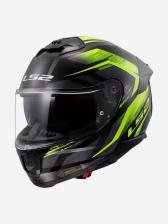 Мотошлем LS2 FF808 STREAM II FURY (глянцевый черно-желтый, Black hi-vi yellow), Черный