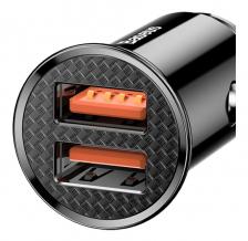 Автомобильное зарядное устройство Baseus Car Charger 30W Dual QC3.0 (CCALL-YD01) Black