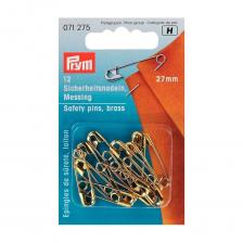 Английская булавка PRYM 12 шт 27 мм 071275 латунь под золото 502441