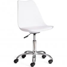 Великолепное офисное кресло TULIP из коллекции Modern выполнено в стиле известного стула Tulip, спроектированного американским архитектором Ээро Саариненом в 50-х годах двадцатого века. Кресло подкупает своей универсальностью и комфортной посадкой, благодаря которым варианты его расположения в интерьере безграничны. Металлическое основание с регулировкой высоты, цельная спинка и сиденье из пластика с мягкой накладкой из экокожи обеспечат удобную посадку за столом на протяжении всего рабочего дня. Колесики позволяют плавно и бесшумно передвигать кресло. Накладка из экокожи – красивая, надежная, не требующая сложного ухода. Материал сочетает в себе мягкость и эластичность натуральной кожи с прочностью текстильных волокон. Пластик белого цвета и металл – прочные и долговечные материалы, не требующие специального ухода, способные выдерживать большую нагрузку. Кресло подойдёт для кабинета, для офиса или для дома. Кресло очень простое в сборке, инструкция по сборке прилагается.
