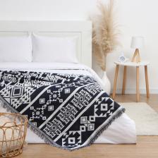 Плед с бахромой «Этель. Этника», 130x180 см, серый