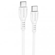 Кабель Borofone BX51 60W (Type-C) на (Type-C) 100см силиконовый (белый)