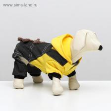 Комбинезон «Мишка», размер XL, ДС 40 см, ОШ 40 см, ОГ 50 см, жёлтый, чёрный