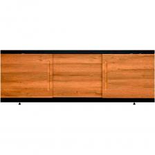 Экран под ванну Alt Black МДФ раздвижной не только скроет коммуникации и предметы хранения, но и придаст интерьеру завершенность. Модель выполнена в современном дизайне. Каркас изготовлен из алюминия, окрашенного методом порошкового напыления. Такое покрытие обеспечивает защиту от влаги и коррозии, гарантируя долговечность изделия. Раздвижные двери-купе выполнены из МДФ плиты толщиной 16 мм с ПВХ покрытием. Открывание осуществляется за счет фрезерованных ручек-зацепов на боковых фасадах. Центральная панель выполнена без ручки для сохранения лаконичного дизайна. Экран комплектуется регулируемыми опорами цвета, которые позволяют настроить высоту и компенсировать неровности пола, обеспечивая стабильную установку.