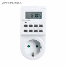 Таймер розеточный электронный Smartbuy, 3500 Вт, недельный+суточный