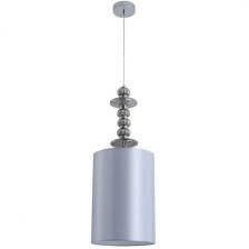 Подвесной светильник со стеклянным декором Lumion Ilmira 8338/1A хром/серый, металл/стекло/текстиль E27 60W 220V