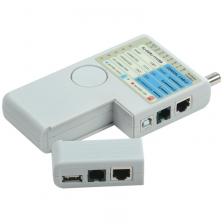 ITK Тестер для витой пары 4в1 RJ45/RJ11/BNC/USB с элементом питания, цена за 1 шт