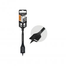 Ударные перовые свёрла по дереву RENNBOHR TURBO для быстрой и точной работы с твердой и мягкой древесиной, пиломатериалами, в т.ч. древесиной с гвоздями, фанерой, МДФ, ДСП, ЛДСП, ОСП, ДПК и гипсокартоном. Используется с ударными шуруповертами, сетевыми и беспроводными дрелями. - Специальная форма рабочей части сверла обеспечивает точное позиционирование и существенно увеличивает скорость работы. Более чем в 2 раза выше скорость работы, по сравнению с классическими перовыми сверлами с тремя зубьями. - Идеальная ровная кромка готового отверстия за счет специального угла боковых лезвий. - Высокопрочный корпус сверла из стали марки CS65 с торсионными свойствами обеспечивает увеличенный ресурс. - 6-гранный хвостовик (Е6,3мм) обеспечивает простую и надёжную фиксацию в патроне ударного шуруповёрта и исключает проскальзывание при использовании с быстрозажимным патроном.