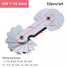 16-34 шт./компл. измеритель радиуса из нержавеющей стали, винт с резьбой, шаг резки, набор инструментов, образец R, промышленный измерительный инструмент