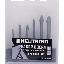 Набор состоит из шести свёрл диаметрами от 10 до 3мм. Набор предназначен для работ по стеклу, кафельной и керамической плитке. Сверла имеют цилиндрический хвостовик, заострённый стреловидный наконечник и 2 режущие кромки из карбида вольфрама, позволяющие производить сверление аккуратно и безопасно для хрупкого материала. Благодаря применению высококачественной стали обеспечивается прочность, надёжность и продолжительный срок службы оснастки. Свёрла следует использовать только при низких оборотах дрели или перфоратора высокая эффективность; точное сверление отверстий в хрупком материале.