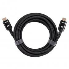 VCOM Кабель интерфейсный HDMI-HDMI 19M/M,ver. 2.1 8KX60Hz (Econom) оплетка 5m iOpen [ACG859B-5.0]
