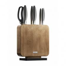 Набор кухонных ножей с блоком и ножницами Vera, Nadoba, 6 предметов, кованая сталь