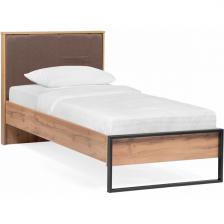 Кровать Woodville Iris 90х200 металл дуб вотан / черный муар арт.406519