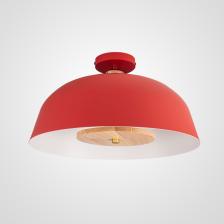 Потолочный Светильник Globemi Red D38 От Imperiumloft Синего Цвета С Круглым Деревянным Элементом
