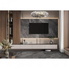 Karakum — коллекция, вдохновленная теплыми песками пустыни и благородной текстурой мрамора с мягкими, струящимися прожилками. Сочетание светлых и глубоких оттенков создает эффект природного контраста, словно переливы барханов под солнцем. Лаппатированный керамогранит со спецэффектом carving добавляет рельефность и игру света на поверхности. Форматы 600x1200 и 600x600 мм удобны для отделки разных интерьеров в едином стиле. Цвет Karakum Light — нежный песочный беж с легкими светлыми прожилками, напоминающими следы ветра на песке, такой вариант визуально смягчит пространство. Karakum Dark — насыщенный коричневый с золотистыми разводами, добавит интерьеру глубину, а в сочетании с медью и текстилем с этническими узорами создаст интерьер в стиле богемный шик. Керамогранит Karakum — это путешествие в оазис роскоши, где каждый элемент интерьера дышит теплом природы.