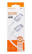 Кабель BOROFONE BX101 Creator 60W Type-C to Type-C 1m белый
