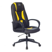 Кресло компьютерное игровое Бюрократ Zombie 8 Black Yellow