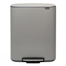 Мусорный бак Brabantia Pedal Bin Bo, с педалью, 60 л, минерально-серый (211348)