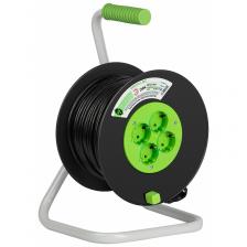 KAT-3x1-40m Удлинитель силовой ЭРА GREEN LINE KAT-3x1-40m Greenline на катушке пластик 4 розетки с заземлением 40м ПВС 3x1мм2, цена за 1 шт