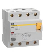 IEK Выключатель дифференциальный (УЗО) KARAT ВД3-63 4P 63А 100мА 6кА тип AC, MDV20-4-063-100 1 шт