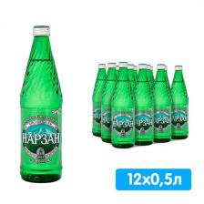 Вода Нарзан 0.5 литра, газ, стекло, 12 шт. в уп.